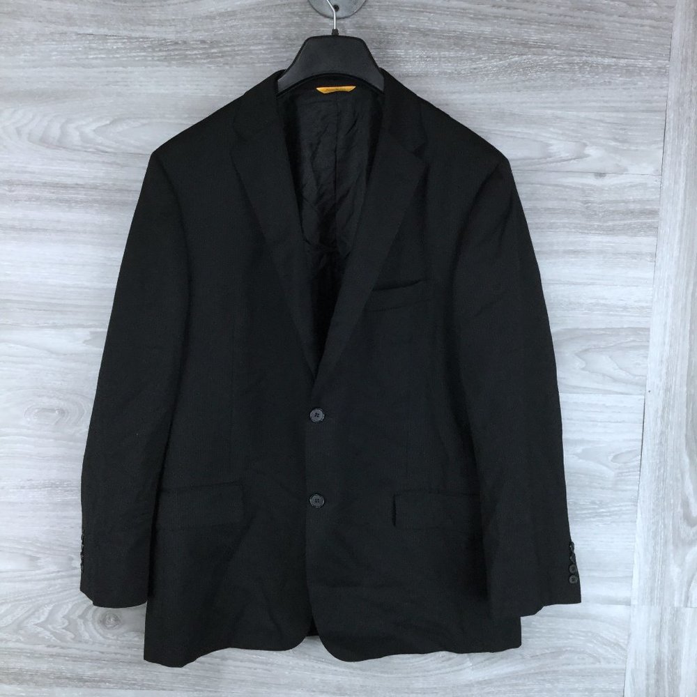 Hickey Freeman Black Stripe Jacket Blazer